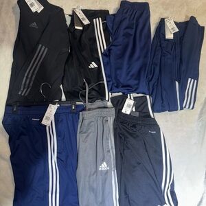 Men's Medium Adidas Athletics Lot New / NWT/ 5 Pants/ 1 shorts 2 Hoodies/ NEW